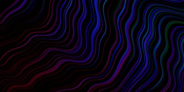 Mise Page Vectorielle Multicolore Sombre Avec Des Lignes Rondes — Image vectorielle