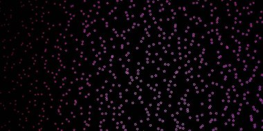 Parlak yıldızlı koyu pembe vektör düzeni.