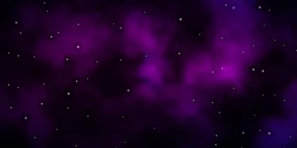 Dark Pink Blue Vector Background Small Big Stars — Stock Vector