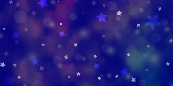 Luz Fondo Vector Púrpura Con Círculos Estrellas — Vector de stock