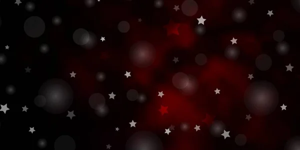 Textura Vectorial Rojo Oscuro Con Círculos Estrellas — Vector de stock