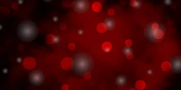 Textura Vectorial Rojo Oscuro Con Círculos Estrellas — Vector de stock