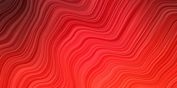 Modello Vettoriale Rosso Chiaro Con Curve Nuovissima Illustrazione Colorata Con — Vettoriale Stock