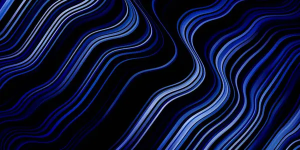 Σκούρο Μπλε Διάνυσμα Πρότυπο Καμπύλες Γραμμές — Διανυσματικό Αρχείο