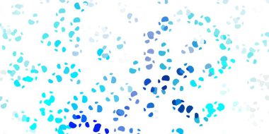 Rastgele biçimlerde açık mavi vektör arkaplanı. Soyut tarzda, gradyan formlarda basit tasarım. Reklamlarınız için modern tasarım.