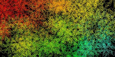 Koyu yeşil, çizgileri olan kırmızı vektör şablonu. Uygunsuz gradyan çizgileri olan soyut çizimler. Terfileriniz için akıllı tasarım.