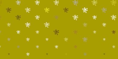 Açık yeşil, hastalık sembollü sarı vektör dokusu. Değişik tıbbi şekillere sahip renkli soyut çizimler. Salgın bilgisine karşı basit tasarım.