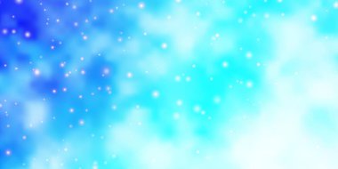 Neon yıldızlı hafif BLUE vektör şablonu.