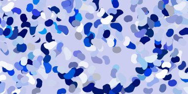 Açık pembe, soyut şekilli mavi vektör şablonu. Soyut tarzda, gradyan formlarda basit tasarım. Web siteniz için basit illüstrasyon.