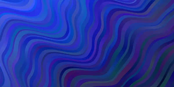 Темно Синий Векторный Узор Кривыми Красочная Иллюстрация Изогнутыми Линиями Схема — стоковый вектор