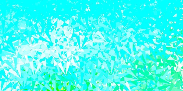Ljusblå Grön Vektor Bakgrund Med Polygonala Former Illustration Med Abstrakta — Stock vektor