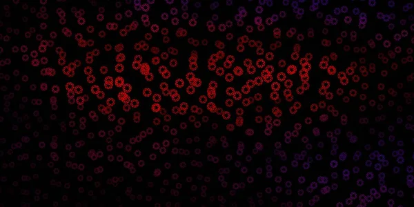 Dunkelblauer Roter Vektorhintergrund Mit Flecken Illustration Mit Einer Reihe Leuchtender — Stockvektor