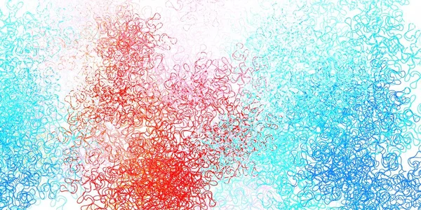 Hellblauer Roter Vektorhintergrund Mit Kurven Bunte Abstrakte Illustration Mit Verlaufskurven — Stockvektor