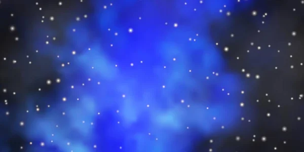 Fondo Vector Azul Oscuro Con Estrellas Colores — Vector de stock