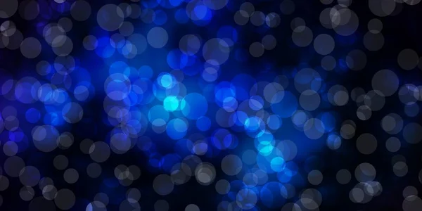 Modèle Vectoriel Bleu Foncé Avec Des Cercles Conception Décorative Abstraite — Image vectorielle