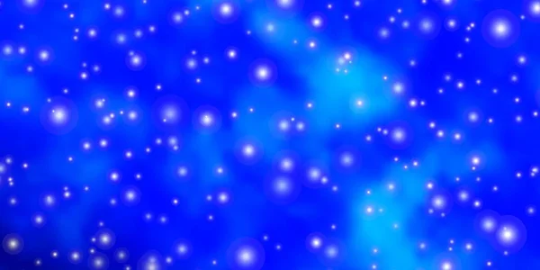 Ljusblå Vektor Layout Med Ljusa Stjärnor — Stock vektor