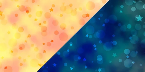 Diseño Vectorial Con Círculos Estrellas Ilustración Abstracta Con Formas Coloridas — Vector de stock