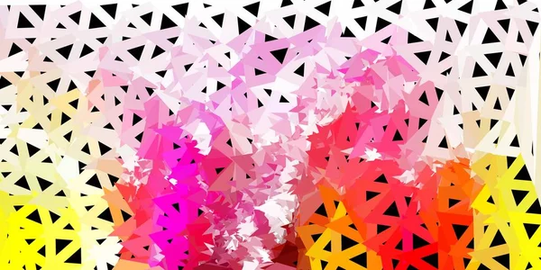 Светло Розовый Желтый Векторный Треугольник Элегантная Абстрактная Иллюстрация Градиентными Треугольниками — стоковый вектор
