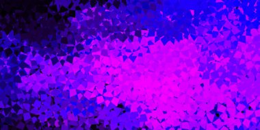 Koyu mor, çokgen şekilli pembe vektör deseni. Renkli soyut üçgenli web materyali çizimi. Duvar kağıtları için desen.