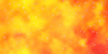 Küçük ve büyük yıldızlı koyu sarı vektör arkaplan.