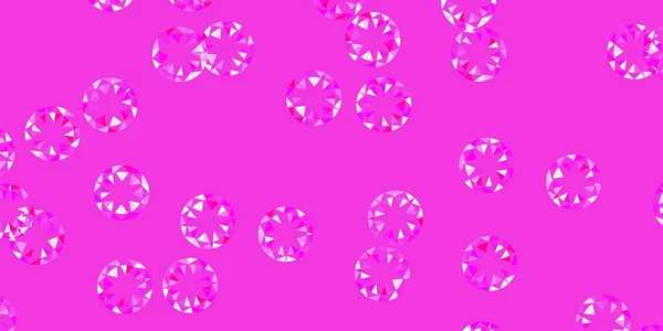 Hellviolettes Rosafarbenes Vektorlayout Mit Kreisformen Illustration Mit Einer Reihe Leuchtender — Stockvektor