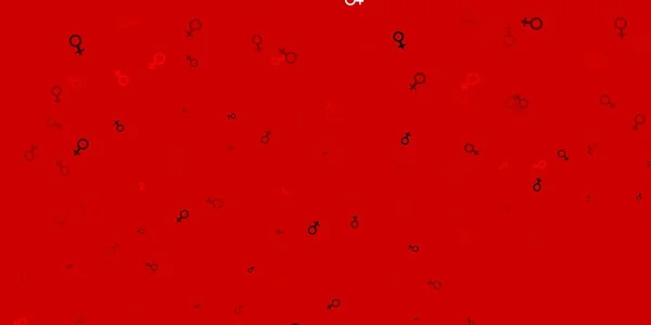 Modèle Vectoriel Rouge Clair Avec Des Éléments Féministes Design Simple — Image vectorielle