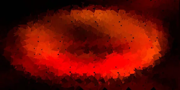 Темно Червоний Жовтий Векторний Трикутник Мозаїчний Фон Ілюстрація Розбитому Скляному — стоковий вектор