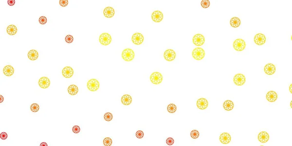 Light Yellow Vector Backdrop Dots Modern Abstract Illustration Colorful Circle — Stock Vector