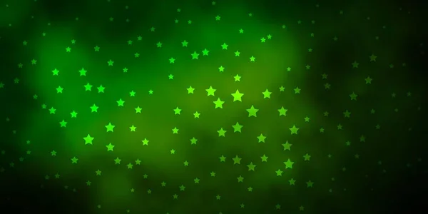 深绿色的矢量纹理和美丽的星星 — 图库矢量图片