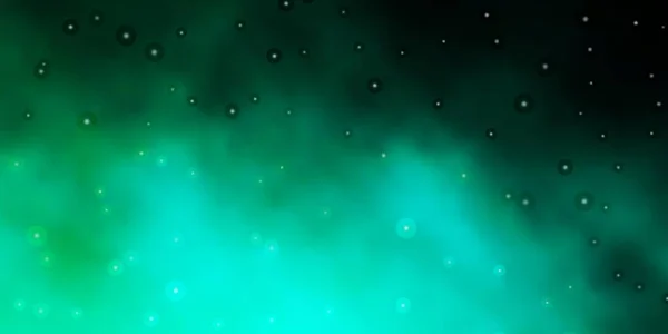 Fondo Vectorial Verde Claro Con Estrellas Pequeñas Grandes — Archivo Imágenes Vectoriales