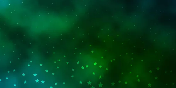 Layout Vetorial Verde Escuro Com Estrelas Brilhantes —  Vetores de Stock