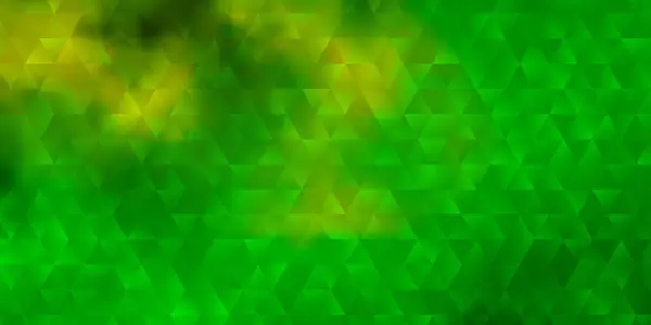 Lichtgroen Geel Vectorsjabloon Met Kristallen Driehoeken Moderne Abstracte Illustratie Met — Stockvector