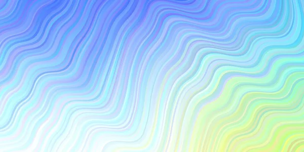 Modèle Vectoriel Multicolore Léger Avec Lignes Courbées Illustration Abstraite Gradient — Image vectorielle