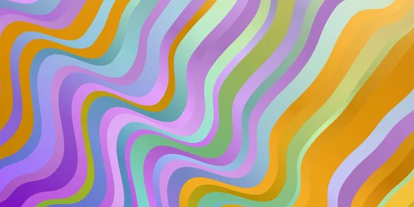 Texture Vectorielle Multicolore Claire Avec Lignes Douces — Image vectorielle