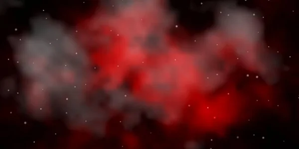 ダークレッドベクトル背景とともにカラフルな星 — ストックベクタ
