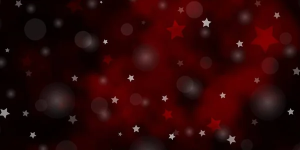 Daireli Koyu Kırmızı Vektör Deseni Yıldızlar — Stok Vektör