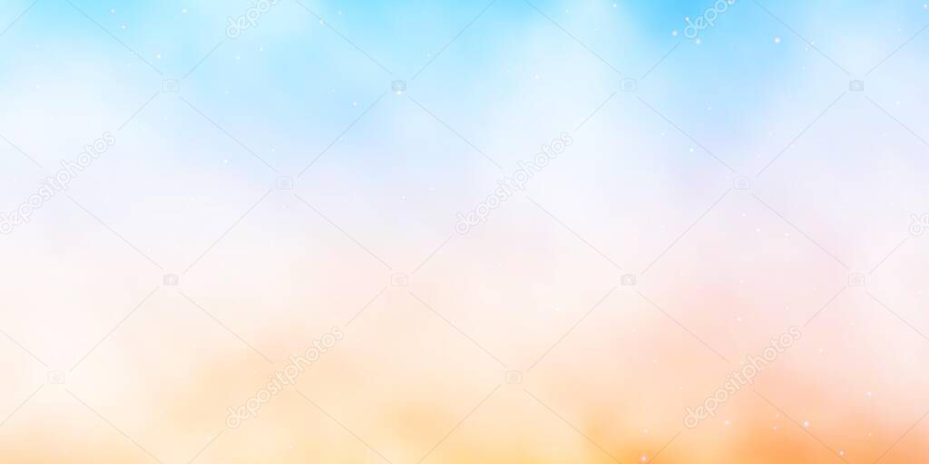 Light Blue, Yellow vector background with colorful stars.