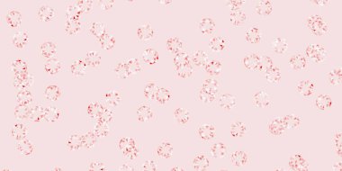 Disklerle açık kırmızı vektör dokusu. Doğa tarzında renkli noktaları olan soyut illüstrasyon. Duvar kağıtları, perdeler için desen.