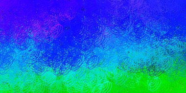 Daire şekilli koyu renkli vektör düzeni. Parlak renkli ve soyut küreler içeren bir resim. Posterler, afişler için tasarım.