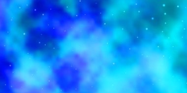 Neon yıldızlı hafif BLUE vektör şablonu.