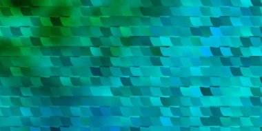 Açık mavi, kare şeklinde yeşil vektör deseni. Dikdörtgen şekilli yeni soyut illüstrasyon. İş broşürleri, broşürler için desen