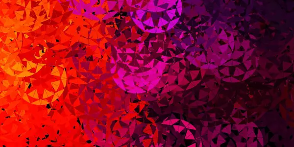 Modello Vettoriale Giallo Rosa Chiaro Con Forme Triangolo Illustrazione Astratta — Vettoriale Stock