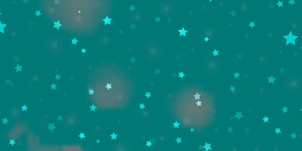 Bleu Clair Fond Vectoriel Vert Avec Des Étoiles Colorées — Image vectorielle
