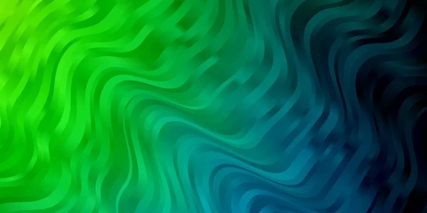 Hellblauer Grüner Vektorhintergrund Mit Kurven — Stockvektor
