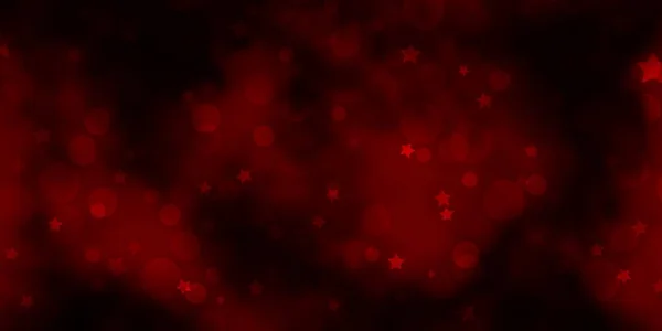 Fondo Vectorial Rojo Oscuro Con Círculos Estrellas — Archivo Imágenes Vectoriales