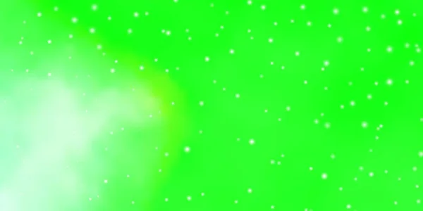 Světle Zelené Vektorové Pozadí Barevnými Hvězdami — Stockový vektor