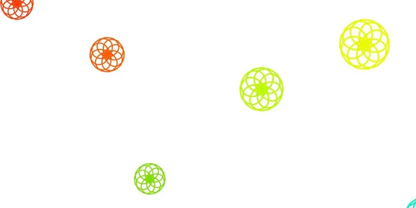 Світло Зелений Червоний Вектор Шаблон Колами Блискуча Абстрактна Ілюстрація Кольоровими — стоковий вектор