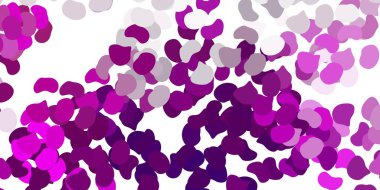 Memphis şekilli açık pembe vektör dokusu. Gradyan rastgele formlarla modern soyut illüstrasyon. Reklamlarınız için modern tasarım.