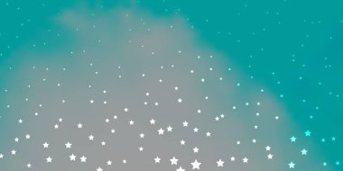 Koyu mavi, renkli yıldızlı yeşil vektör arkaplanı.