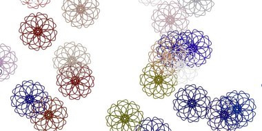 Açık Pembe, kırmızı vektör çiçekli doğal zemin. Sıradan çiçekli basit renkli bir illüstrasyon. Broşürler ve kitaplar için akıllı tasarım.